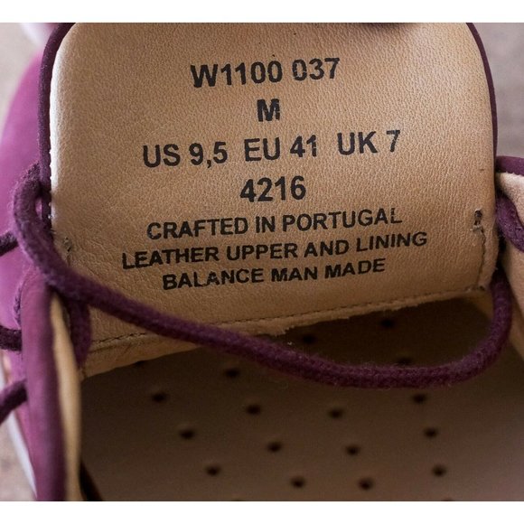 Samuel Hubbard Leather Walking Shoes Red Size 9.5